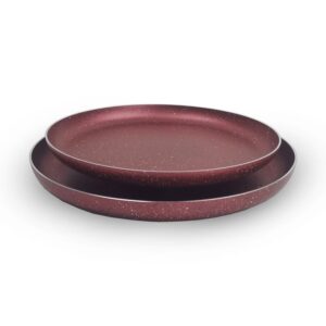 AKY Turkish Granite Pizza Tray Set, 2 Pieces, 32 cm Tray - 28 cm Tray, AKY Brand