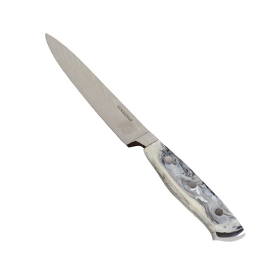 طقم سكاكين استانلس يد اكريلك علي اورمة خشب مينت 5 قطع من GROUP TIGER - Image 4