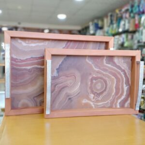 طقم صينية تقديم من خشب الزان Tourky Wood Tray